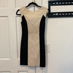 Tan and black midi dress NWOT